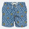 Light Fabric Man Swim Shorts Duckies And Sharks Print -The Bikini Collective swimshort shark ducky 2