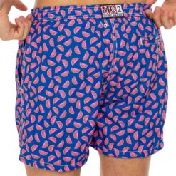 Light Fabric Man Swim Shorts Watermelon Print -The Bikini Collective swimshort watermelon saint barth