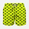 Boy Swim Shorts With Micro Skulls Print 1 Boy Swim Shorts With Micro Skulls Print -The Bikini Collective swimshort yellow fluo skull velvet boy 45553e6b 5844 4edc 8633 92f350ba2ec8