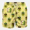 Mid-length Swim Shorts Avocado Toast Striped Print -The Bikini Collective swimshorts avocado stripes summer 2