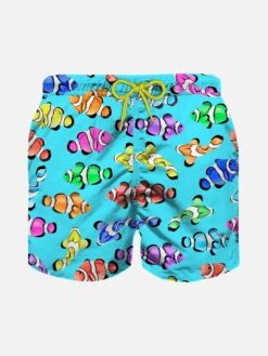 MC2 Saint Barth Boy Swim Shorts With Multicolor Clownfish Print