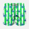 MC2 Saint Barth Boy Swim Shorts With White And Green Stripes And Crabs Print -The Bikini Collective swimshorts boy crabs green 1