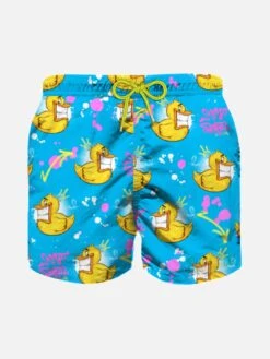MC2 Saint Barth Boy Swim Shorts With Crypto Duck Print | CRYPTO PUPPETS® SPECIAL EDITION