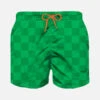MC2 Saint Barth Boy Swim Shorts With Gingham Print -The Bikini Collective swimshorts boy green check 1