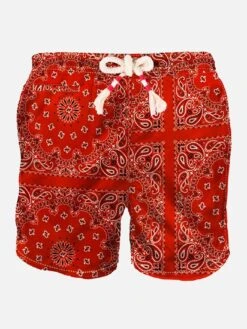 MC2 Saint Barth Man Swim Shorts With Bandanna Print