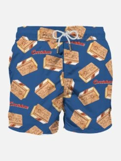 MC2 Saint Barth Man Classic Swim Shorts With Cucciolone Print | ALGIDA® SPECIAL EDITION