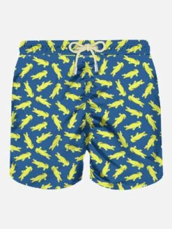 MC2 Saint Barth Man Swim Shorts With Crocodile Print