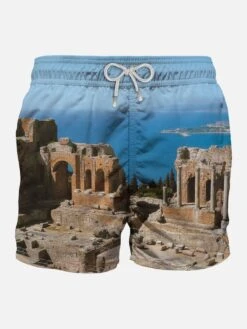 Taormina Photographic Print Swim Shorts