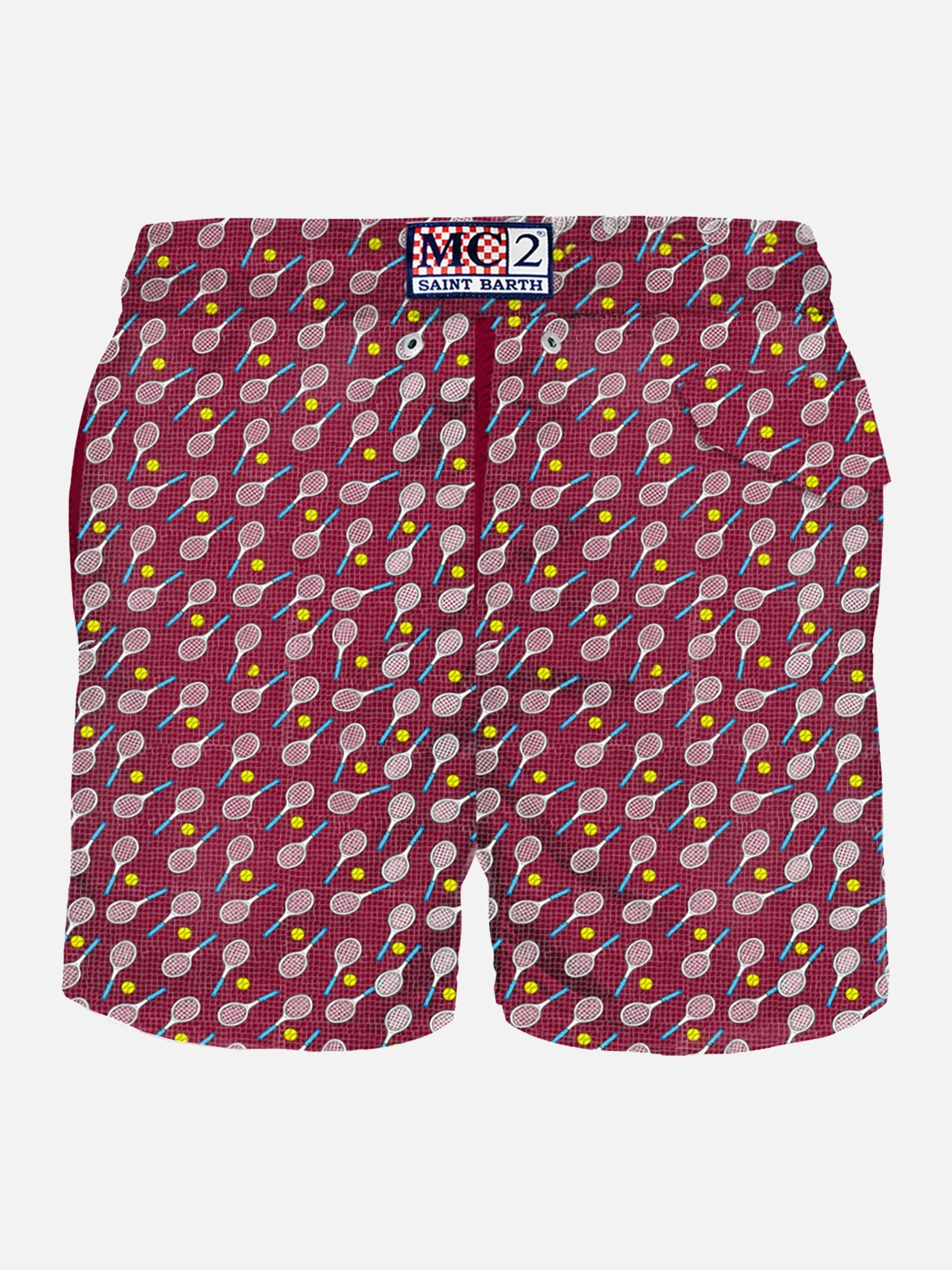 MC2 Saint Barth Man Light Fabric Swim Shorts With Tennis Print 4 MC2 Saint Barth Man Light Fabric Swim Shorts With Tennis Print - Image 2