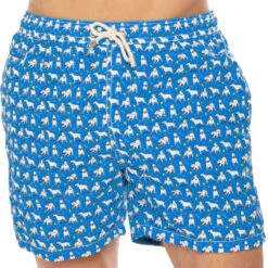 Light Fabric Man Swim Shorts Bull Terrier Print -The Bikini Collective terrier swimshort blue a41e5420 7821 4494 a391 c478974f918e