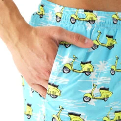 Light Fabric Man Swim Shorts Vespa® Print | Vespa® Special Edition -The Bikini Collective vespa costume uomo